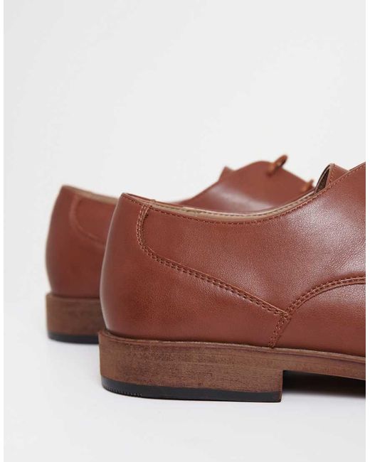 Threadbare Brown Lace Up Derby Shoes for men