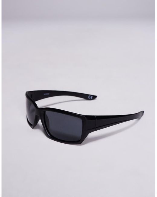 ASOS Black Wrap Sunglasses for men