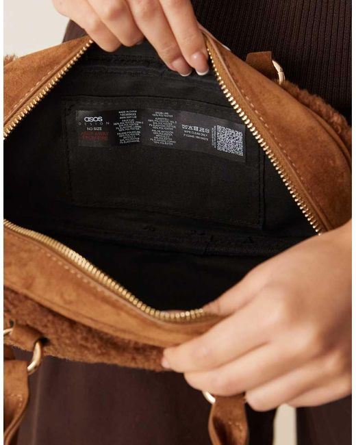 ASOS Brown Mini Bowler Crossbody Bag