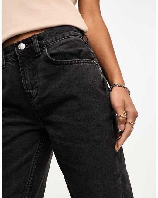 Vaqueros Negros De Corte Recto Y Estilo Años 90 De Asos Design Petite ASOS de color Blue
