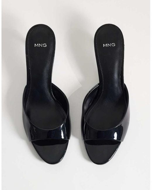 Mango Black Starring Hailey Bieber Heeled Mules