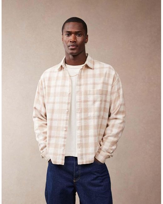 ASOS Blue Boxy 90S Oversized Textured Shirt for men