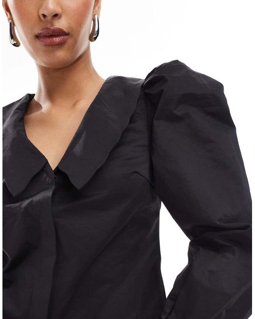 Glamorous Black Statement Sleeve Blouse