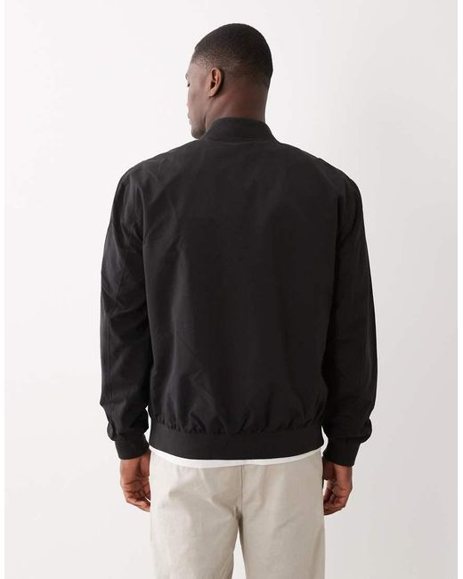 Only & Sons Black Bomber Jacket for men