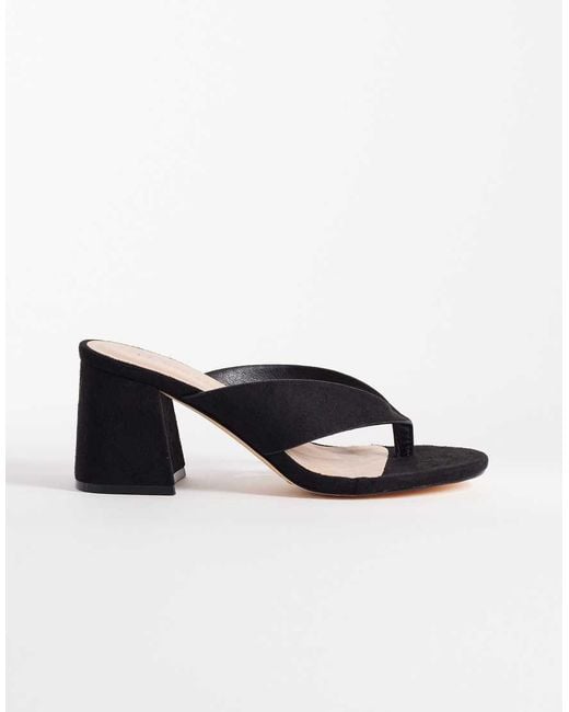 London Rebel Multicolor Elle Heeled Thong Sandals