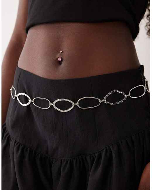 ASOS Black Oval Ring Chain Belt