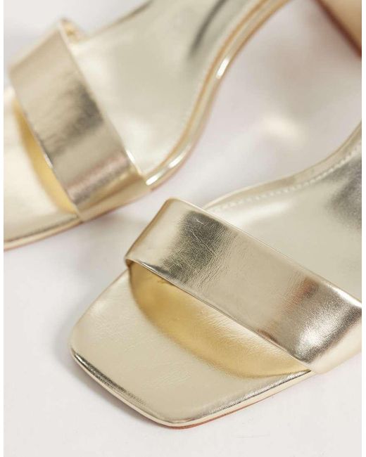 Mango White Teen Square Toe Heeled Sandal