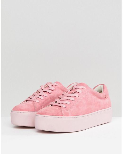 Vagabond Shoemakers Suede Jessie Trainers in Pink | Lyst
