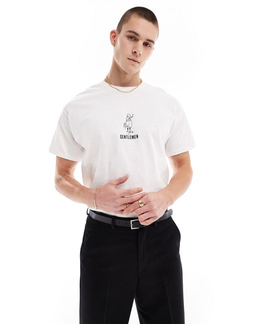 ASOS White Oversized License T-shirt With Netflix The Gentlemen Print