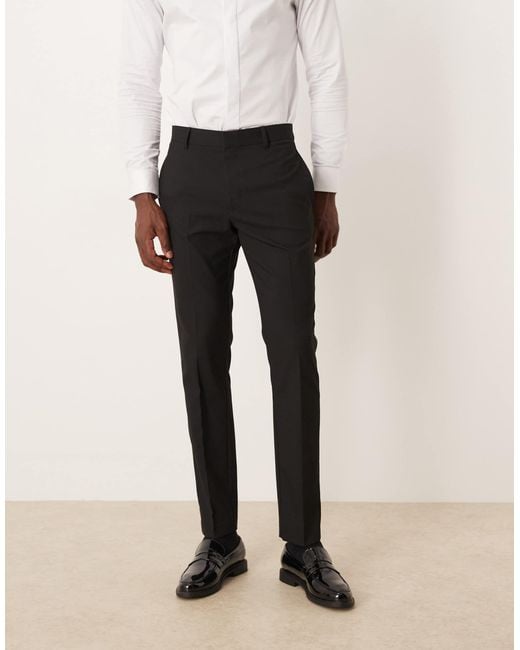 ASOS Natural Skinny Tuxedo Trousers for men