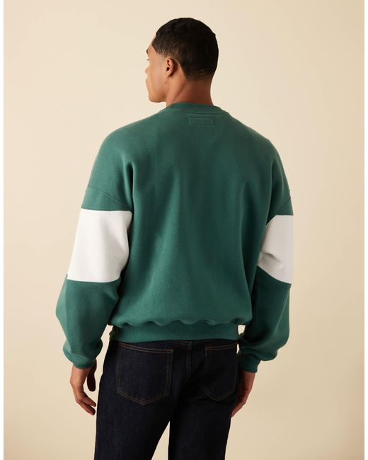 Hollister – baggy – sweatshirt in Green für Herren