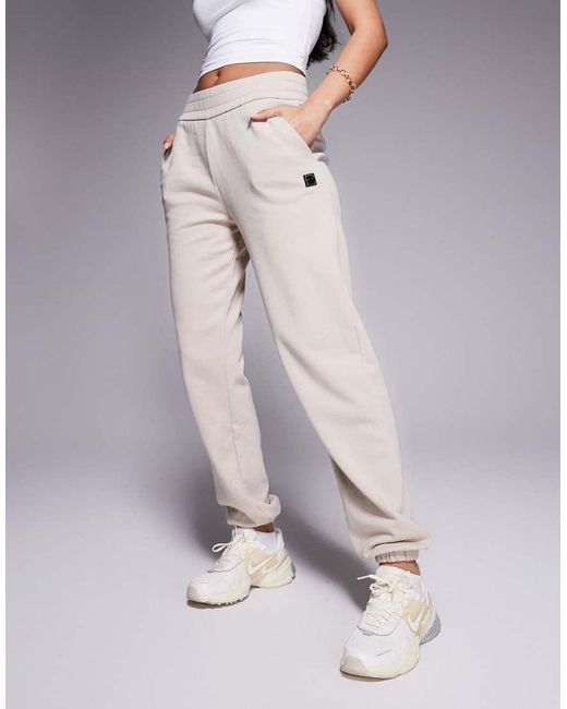 Joggers Color Crema Con Bajos Ajustados Y Logo De -Blanco ARMANI EXCHANGE de color Gray