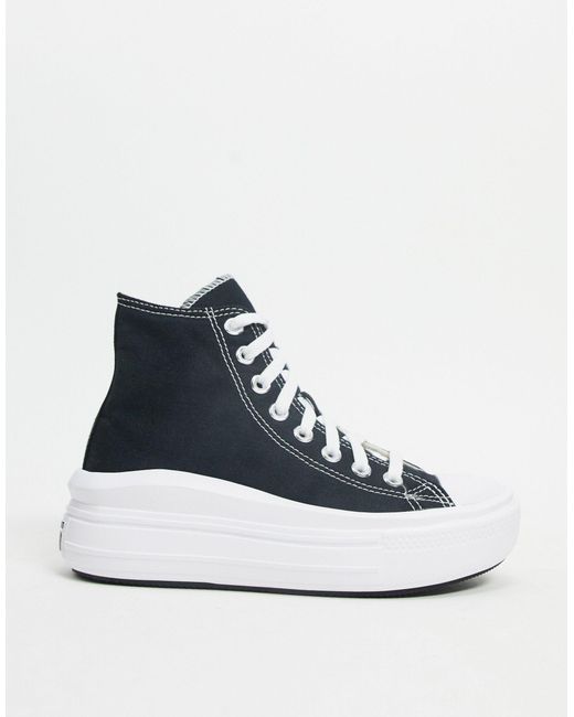 Converse Canvas Chuck Taylor All Star Move Hi-top Trainers in Black - Save  33% - Lyst