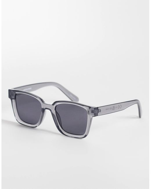 Jack & Jones – eckige sonnenbrille in Metallic für Herren