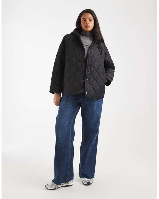 ONLY Black Quilted Hooded Jacket