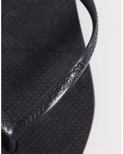Havaianas Blue Slim Square Toe Flip Flops