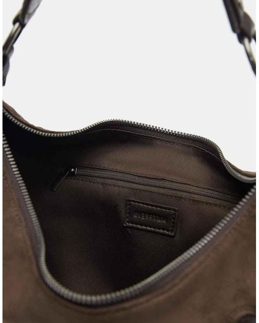 Pull&Bear Brown Shoulder Bag With Fringe Embellishments