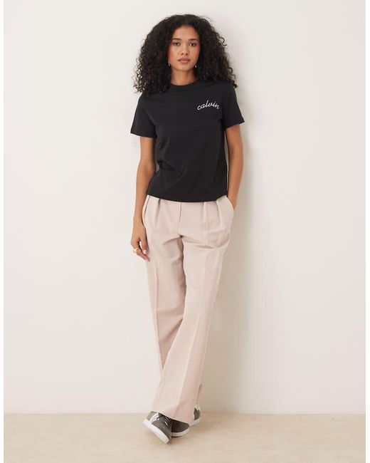 Calvin Klein Black Stitch Chest Logo T-shirt