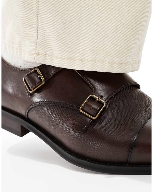 Schuh White Rocky Double Strap Monk Shoes for men