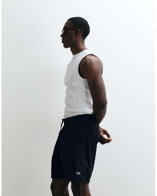 Hollister White Super baggy Destroyed Denim Short for men