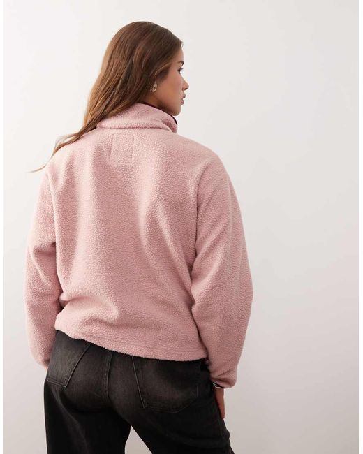 Columbia Brown Helvetia Ii Cropped Half Snap Fleece
