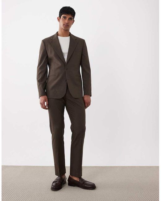 ASOS Brown Slim Suit Blazer for men