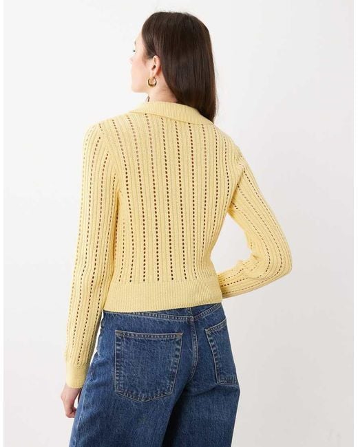 ASOS Natural Knitted Cardigan With Gold Buttons