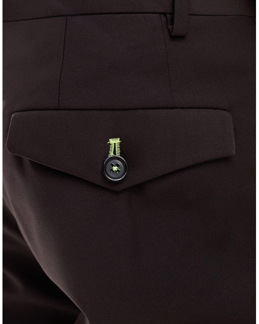 Twisted Tailor Black Buscot Suit Trousers for men