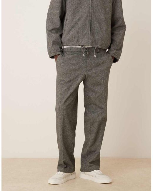 ASOS Natural Smart Straight Pants for men