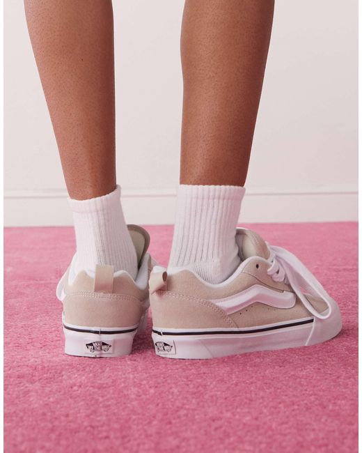 Vans Pink Knu Skool Chunky Seude Trainers