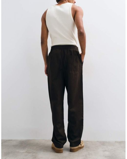 Only & Sons Black Toby Loose Tapered Fit Cotton Trouser for men