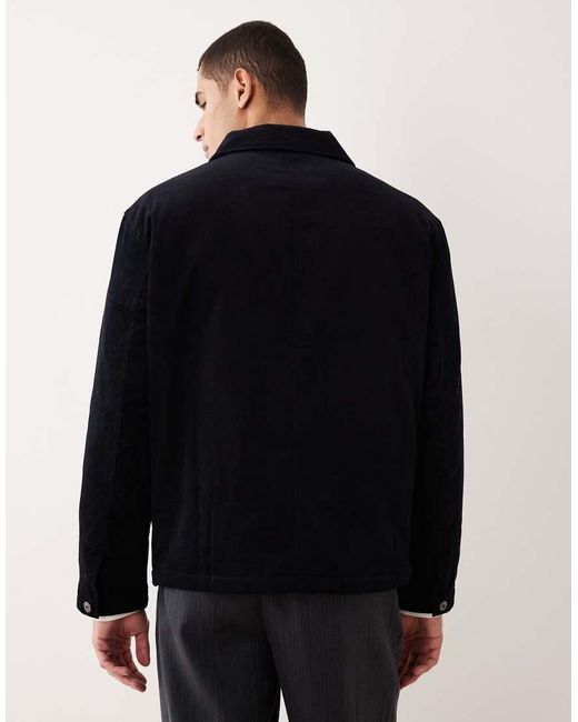 Mango Black Cotton Shacket for men