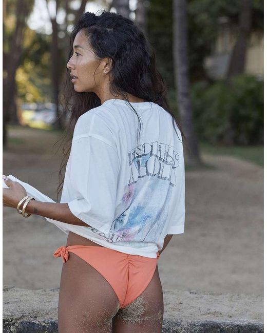 Roxy Gray Featuring Kelia Moniz High Leg Cheeky Bikini Bottom