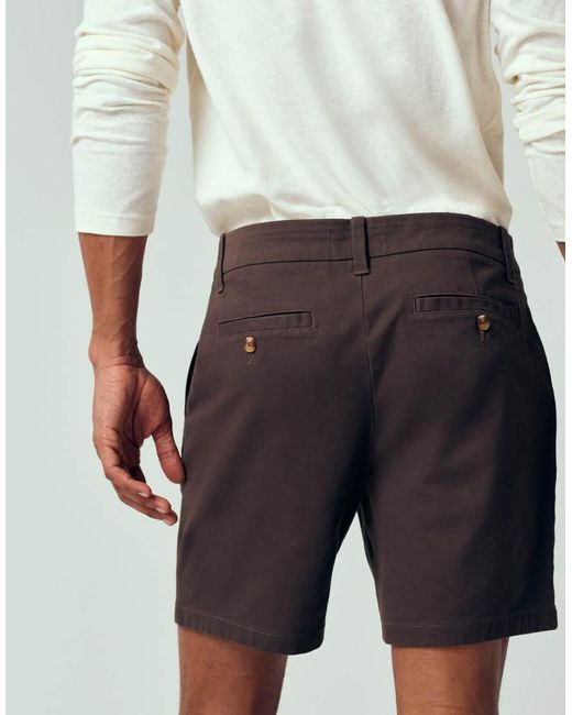 ASOS Brown Mid Length Skinny Fit Chino Shorts for men