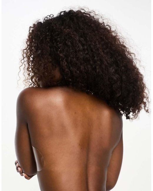 ASOS Brown Moulded Strapless Backless Bra With Stick On Wing