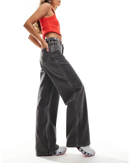 Tommy Hilfiger Black – claire – weit geschnittene jeans