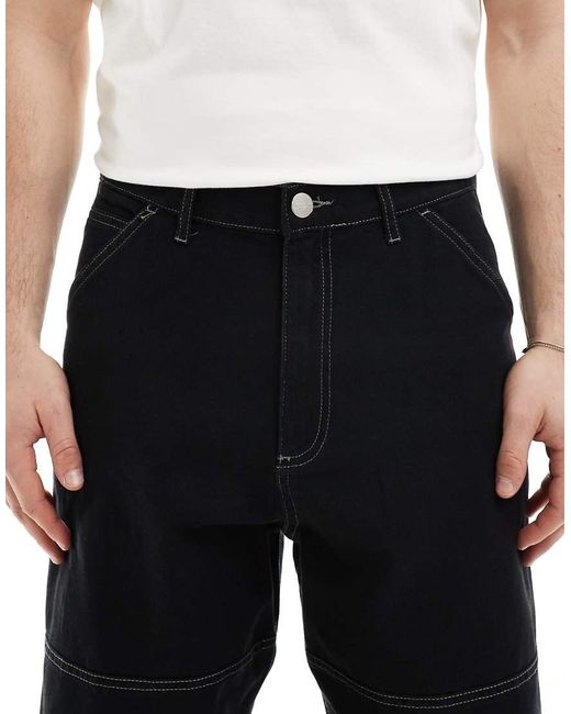 Jack & Jones Baggy Timmermansbroek in het White voor heren
