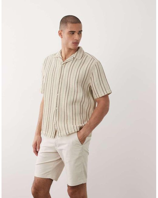 ASOS Natural Slim Fit Chino Shorts for men