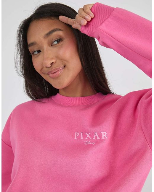 Custard Pink Disney Pixar Mixed Character Sweatshirt