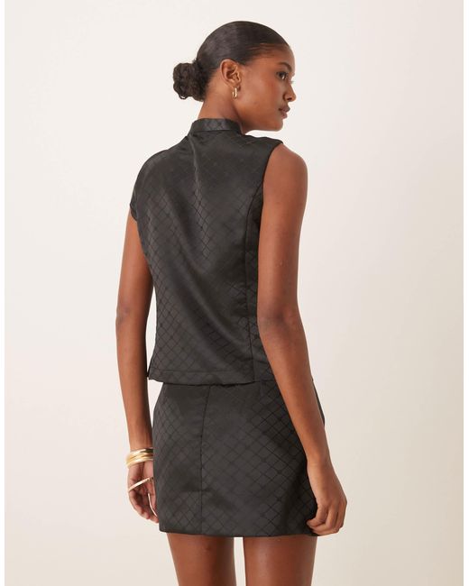 Glamorous Black Tie Bow Front Top
