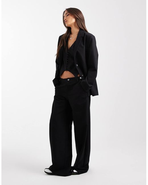 Collusion Black Tailored Oversized Blazer