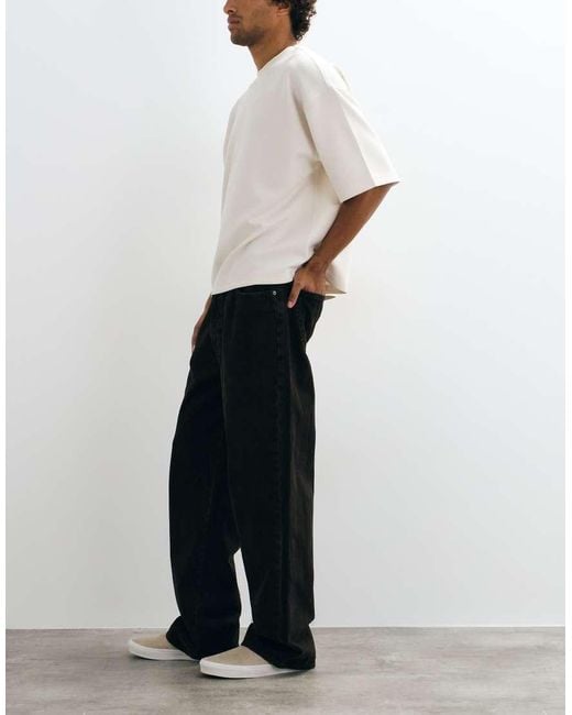 Abercrombie & Fitch White Baggy Fit Jeans for men