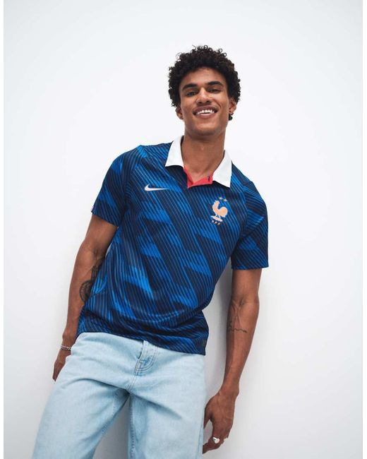 Nike Football Blue Nike France World Cup 26 Home Jersey