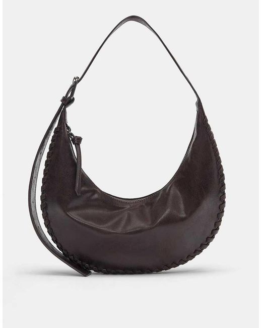 Pull&Bear Gray Half-moon Shoulder Bag
