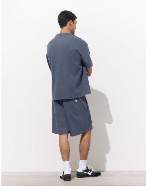 Bermuda molletonné texturé - gris Pull&Bear pour homme en coloris Blue