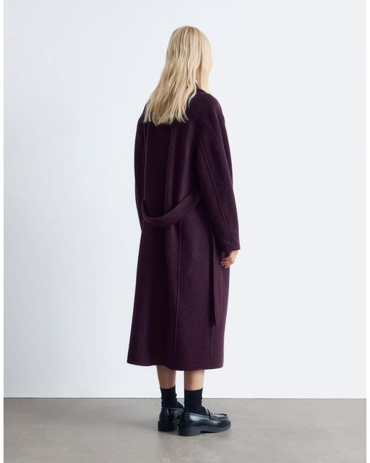 & Other Stories Red Belted Wool Coat