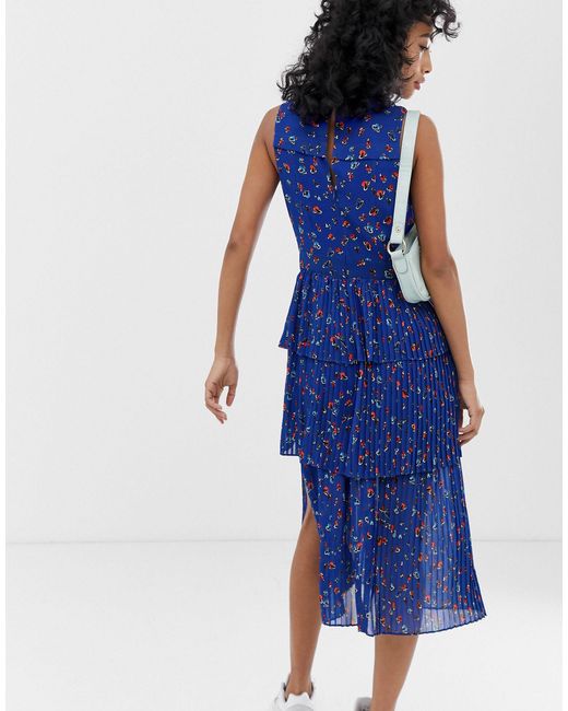 whistles ditsy blossom pleated dress