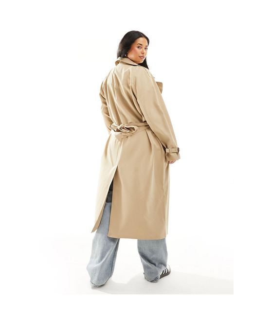 ONLY White – longline-trenchcoat