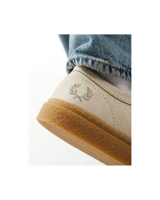 Fred Perry Natural Dawson Low Suede Shoes for men