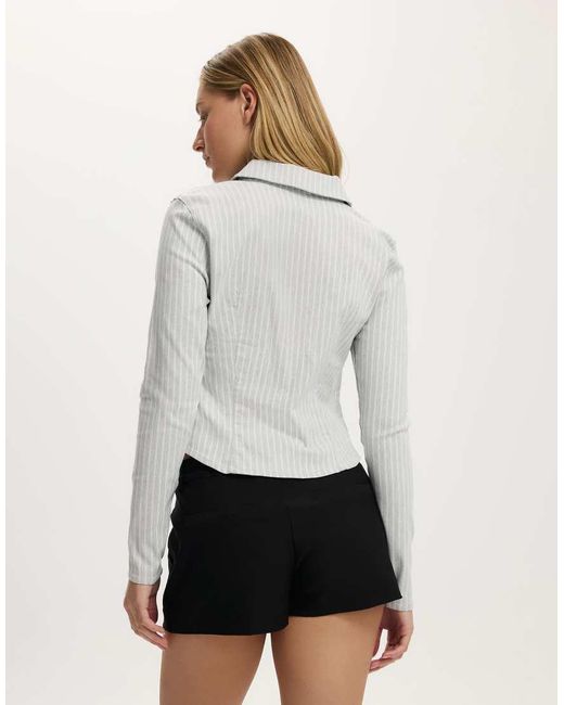 Cotton On White Nico Stretch Shirt